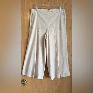 Vince Cream Wide-Leg Cropped Pants